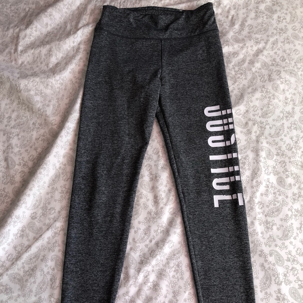 Justice Girls Grey Yoga Leggings Size.12 -$12